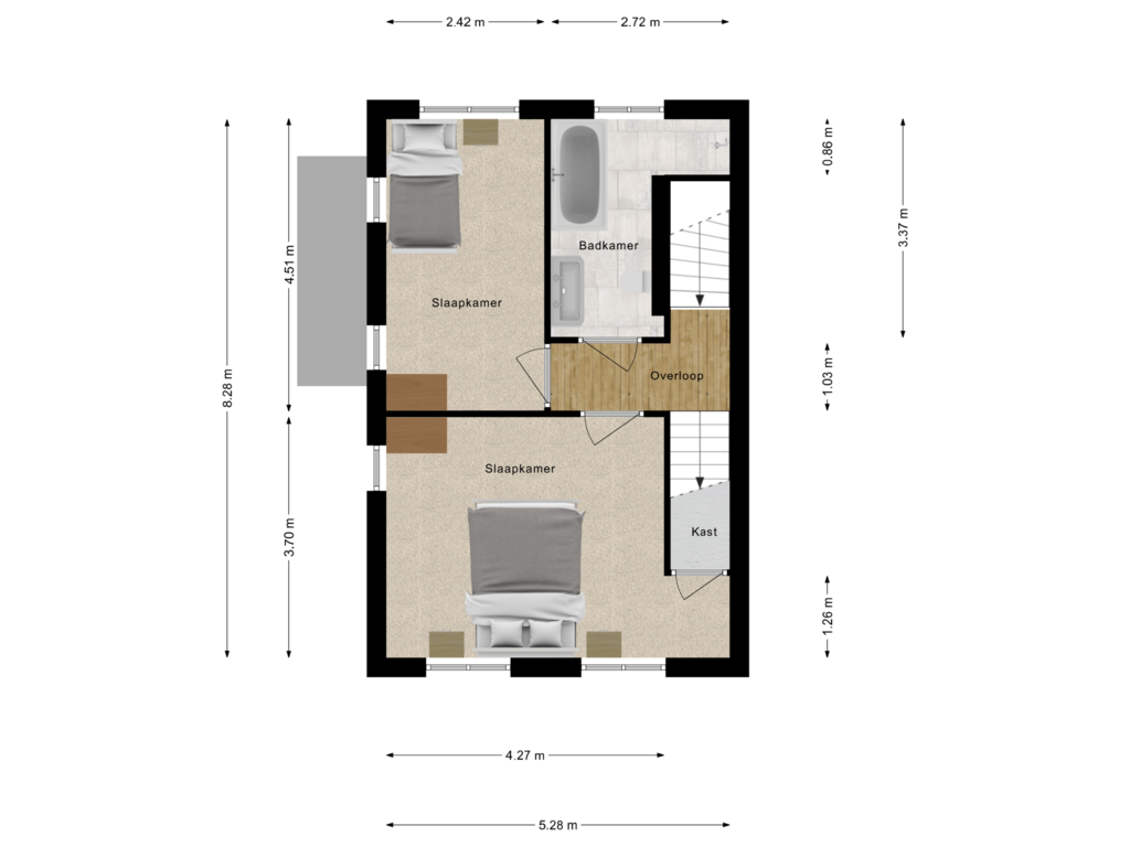 Bekijk plattegrond van 1e Verdieping van Visven 416