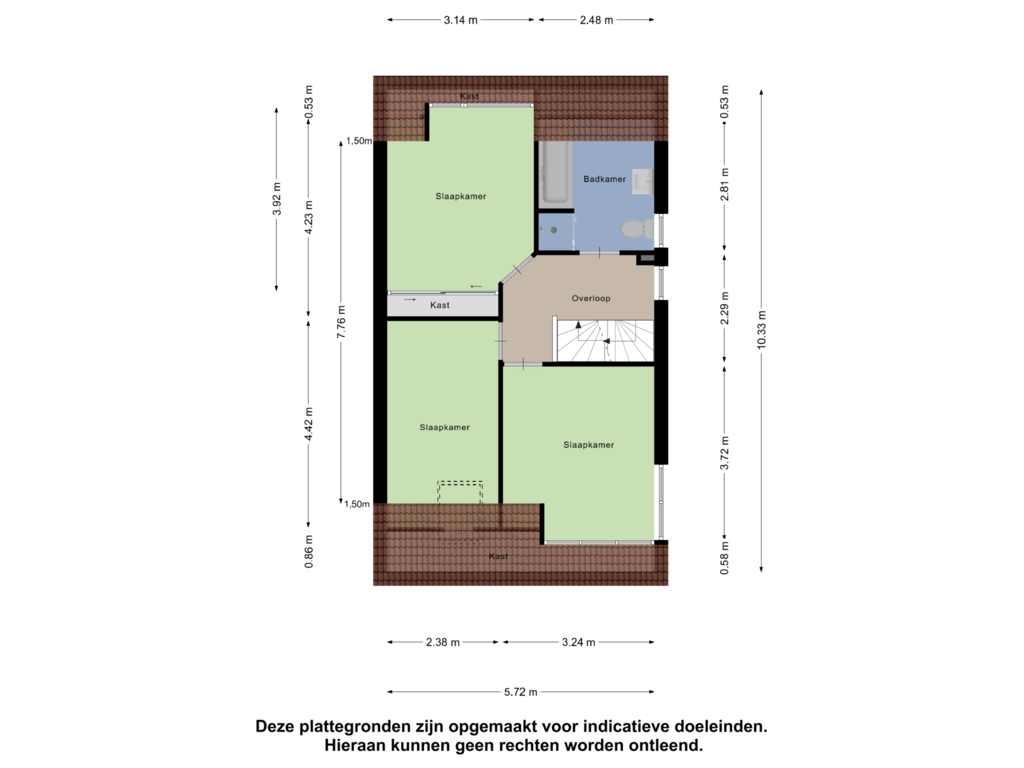 Bekijk plattegrond van Eerste verdieping van Betuwe 19