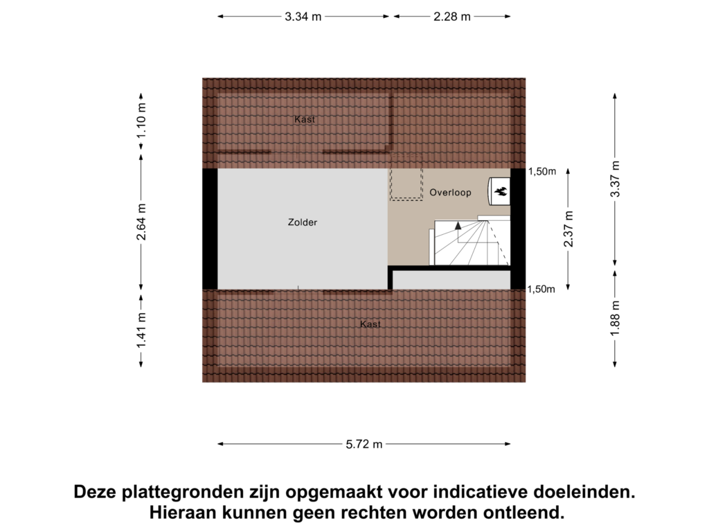 Bekijk plattegrond van Zolder van Betuwe 19