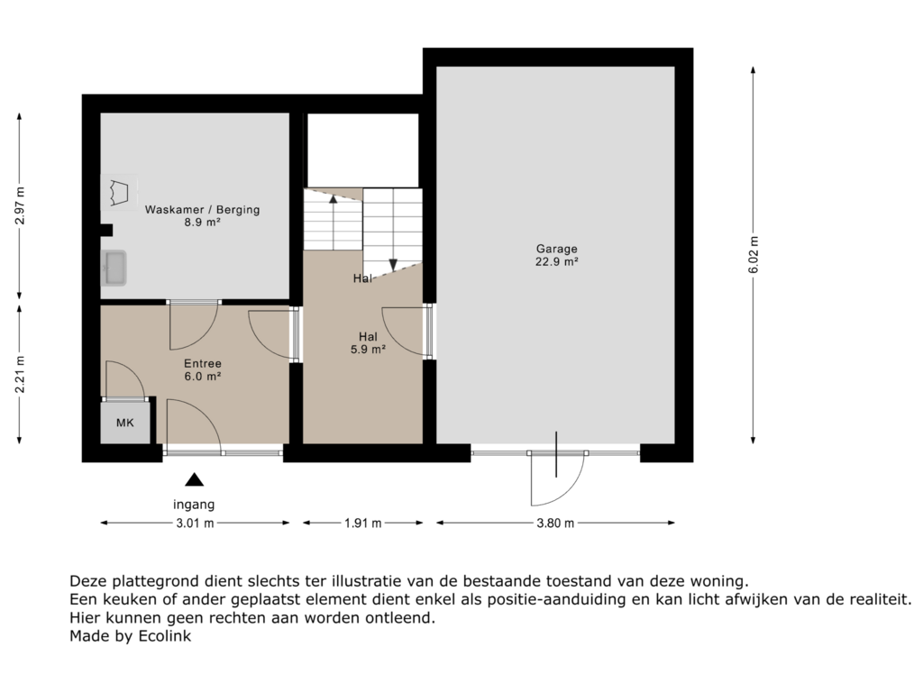 Bekijk plattegrond van Begane grond van Sint Catharinastraat 41