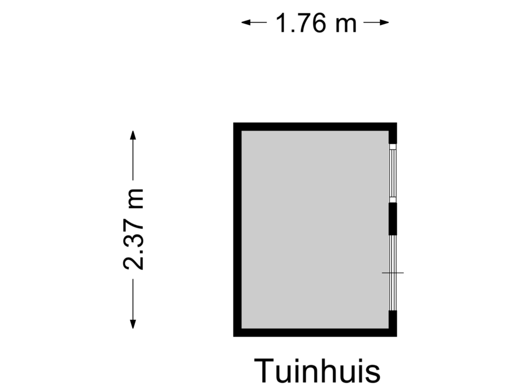 Bekijk plattegrond van Tuinhuis van Belle van Zuylenstraat 6