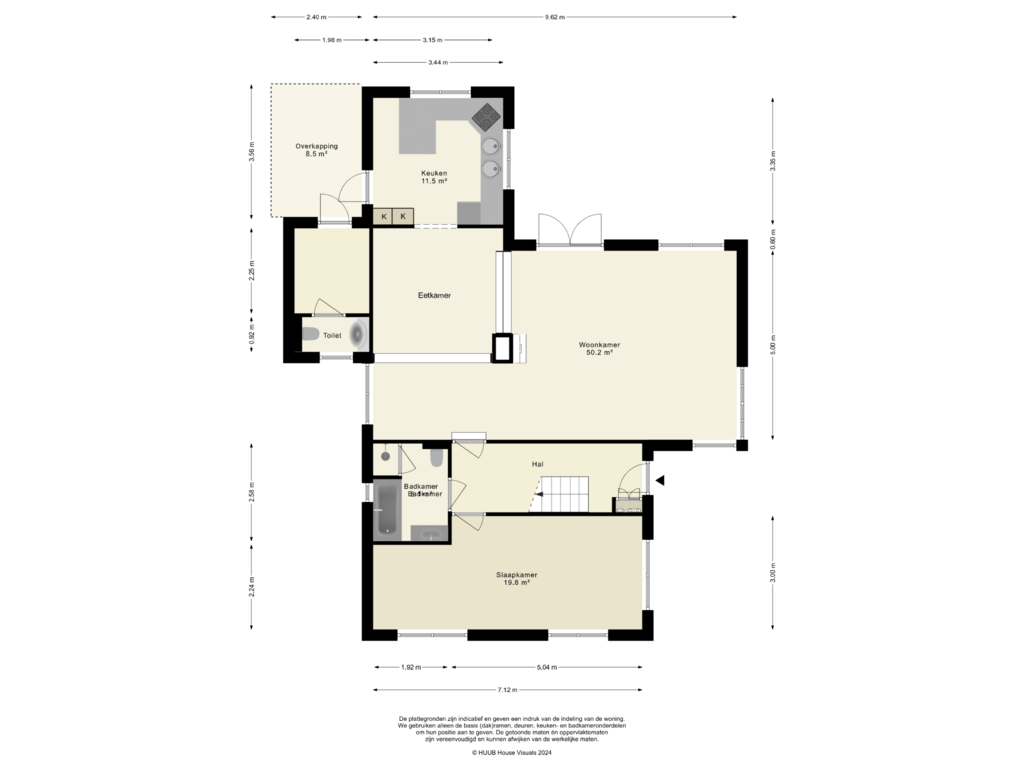 Bekijk plattegrond van Begane Grond van Jan Steenlaan 4