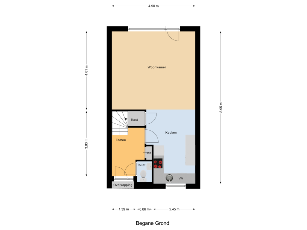 Bekijk plattegrond van Begane Grond van Van Dishoeckstraat 231