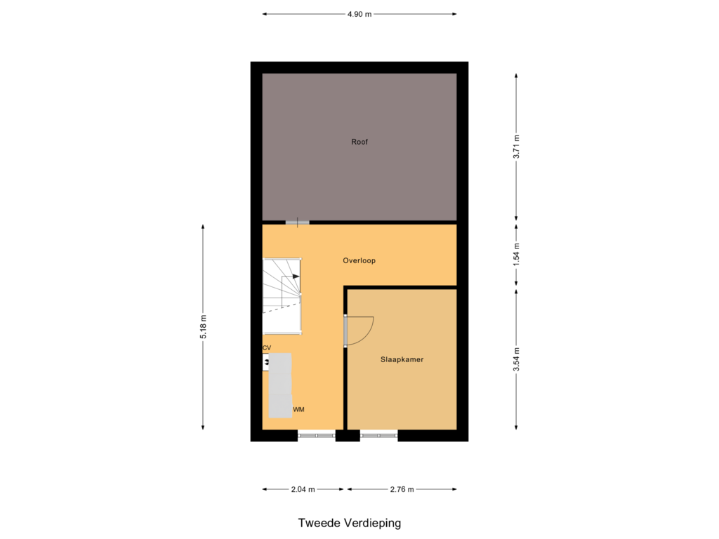 Bekijk plattegrond van Tweede Verdieping van Van Dishoeckstraat 231