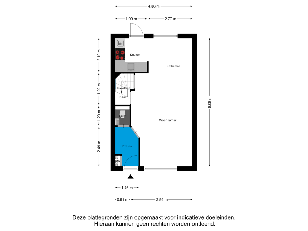 Bekijk plattegrond van Begane grond van Hondsdraf 11