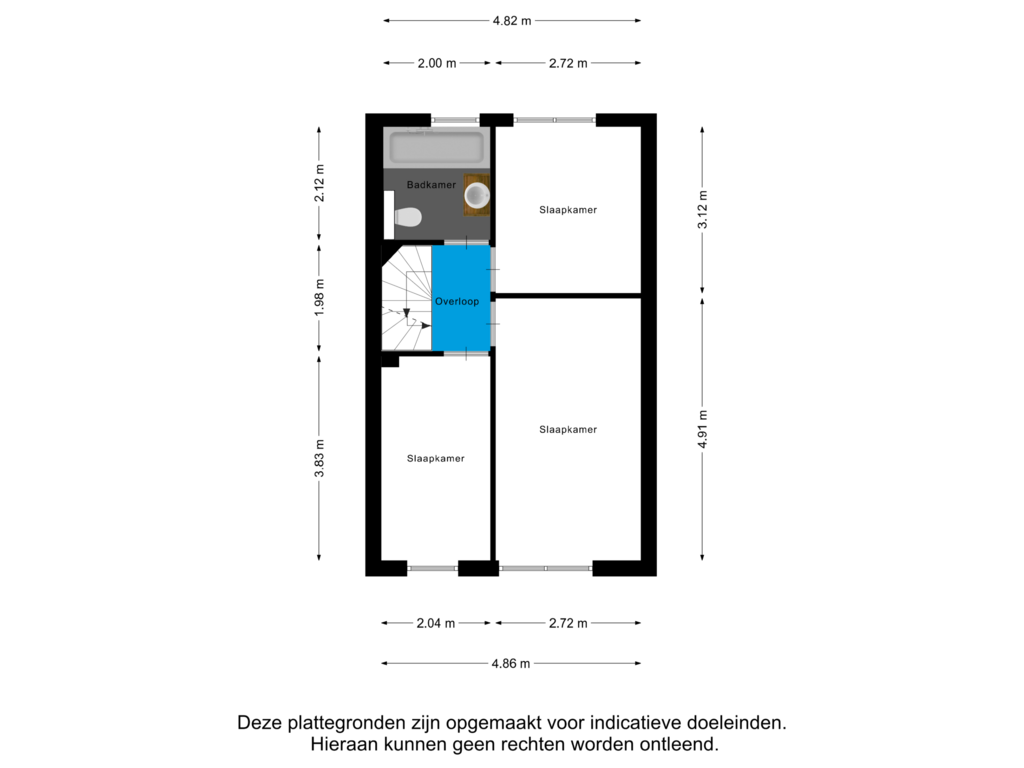 Bekijk plattegrond van Eerste verdieping van Hondsdraf 11