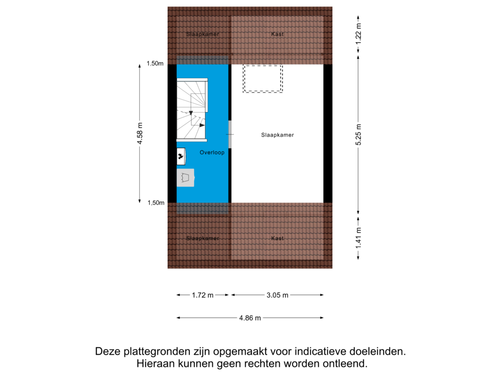 Bekijk plattegrond van Tweede verdieping van Hondsdraf 11