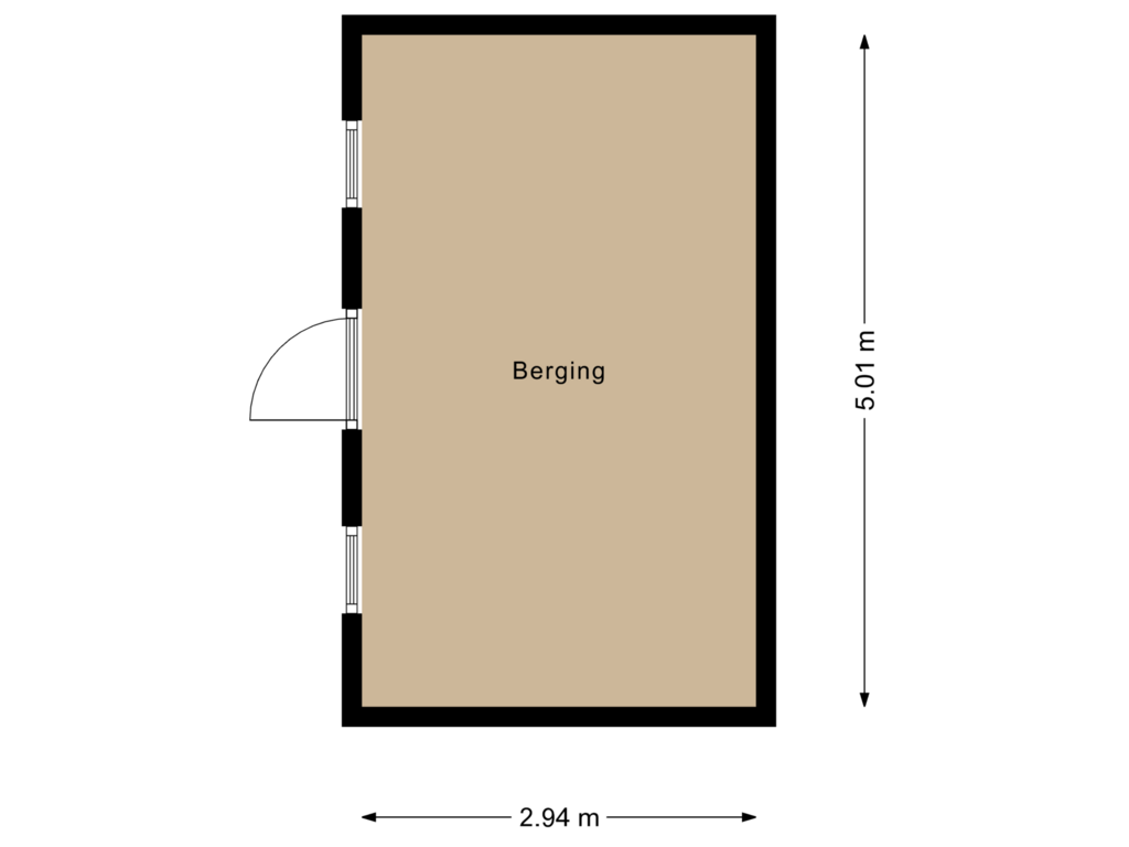 Bekijk plattegrond van Berging van Horsterweg 256