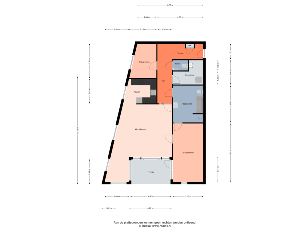 View floorplan of Verdieping of Stationsstraat 33-03