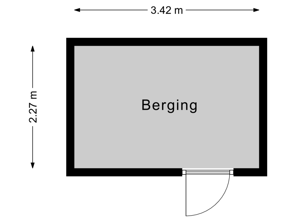 Bekijk plattegrond van Berging van St. Antoniusstraat 1-C