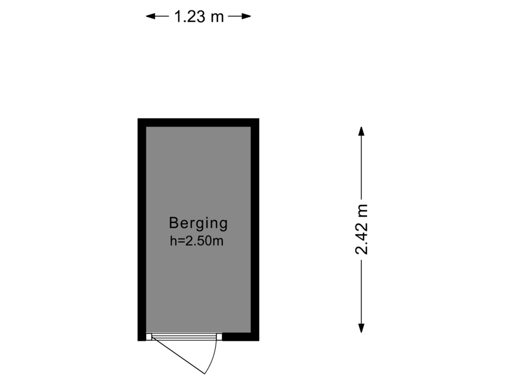 View floorplan of Berging of Oranje-Nassaulaan 56