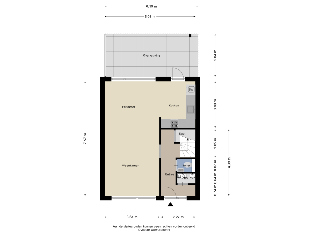 Bekijk plattegrond van Begane grond van Oosteind 16