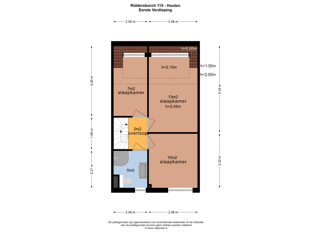 Bekijk plattegrond van EERSTE VERDIEPING van Riddersborch 115