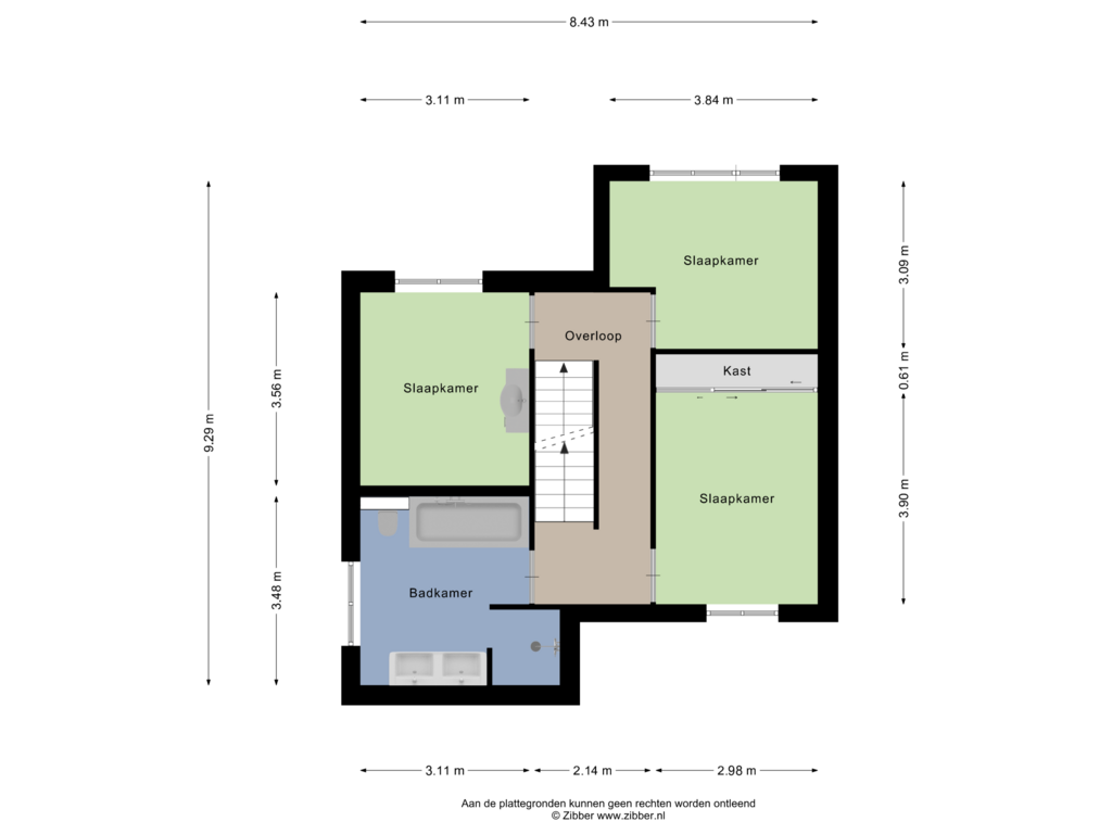 Bekijk plattegrond van Eerste Verdieping van Geelenveld 11