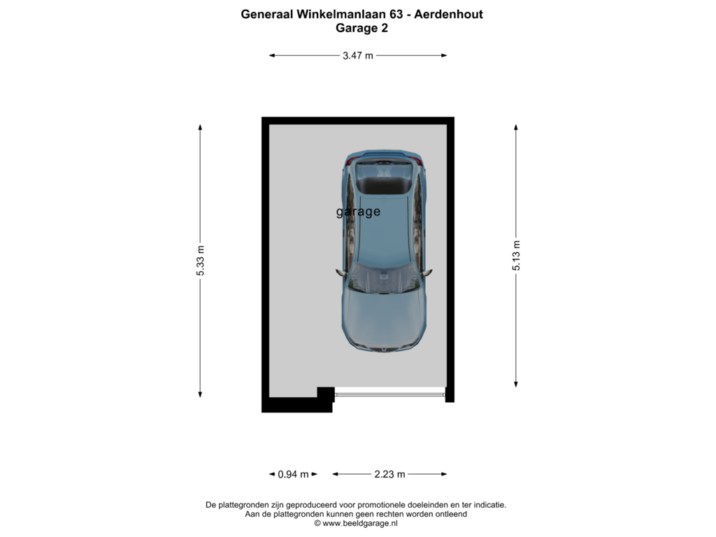 Bekijk plattegrond van Garage 2 van Generaal Winkelmanlaan 63