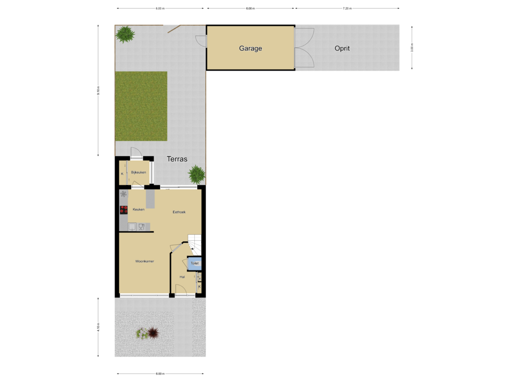 Bekijk plattegrond van Perceeloverzicht van Lotusstraat 4