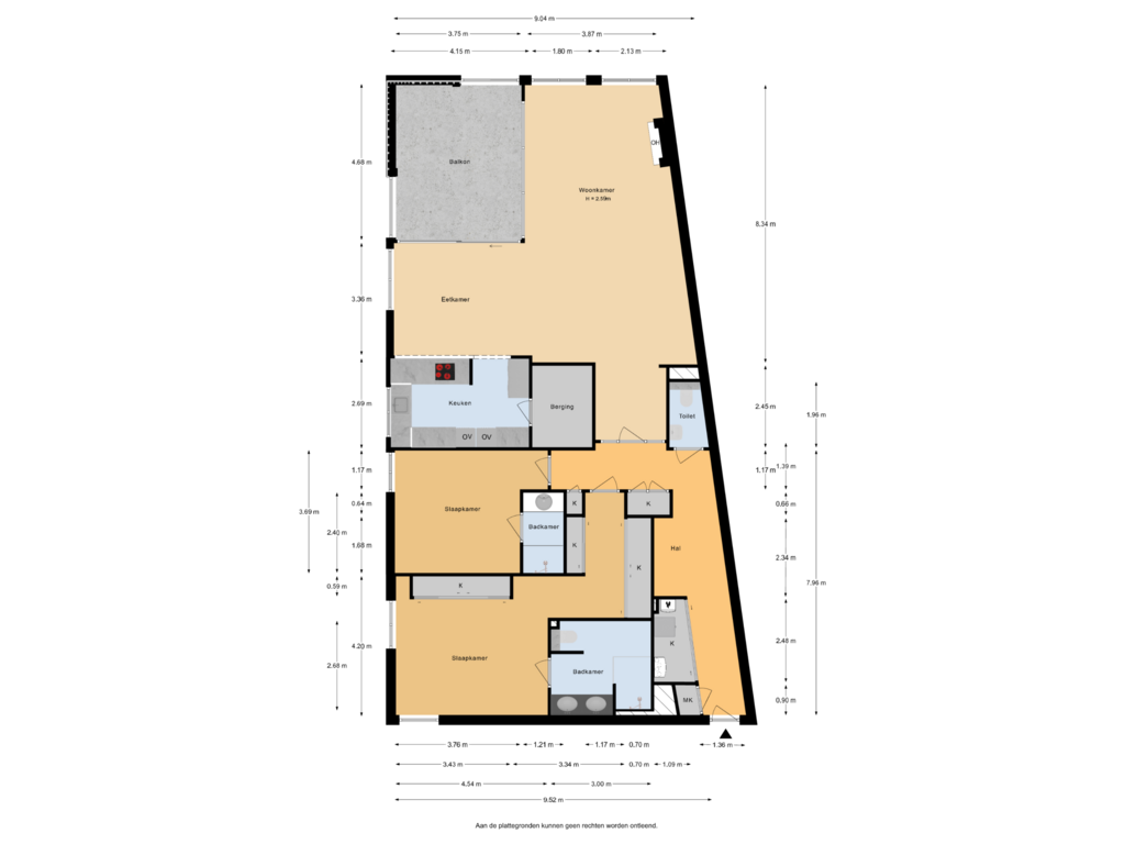 Bekijk plattegrond van Appartement van Stadhouderslaan 1-C