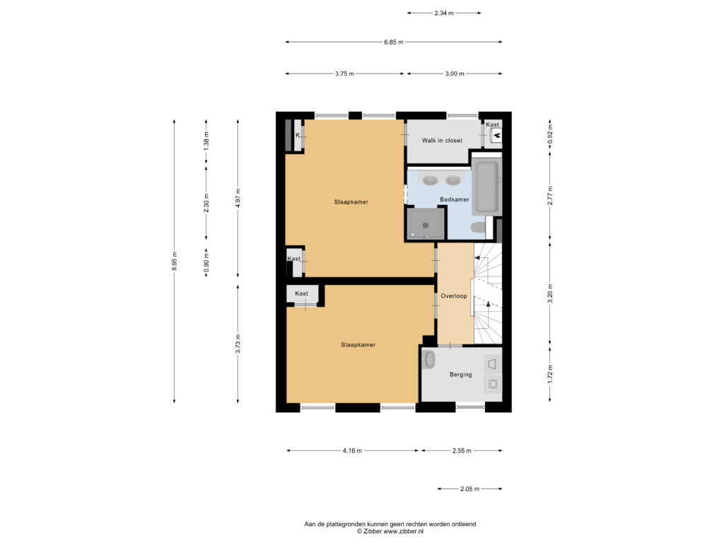 Bekijk plattegrond van Tweede verdieping van Emmaplein 9