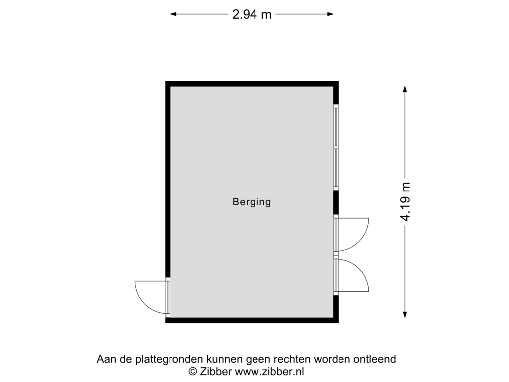 Bekijk plattegrond van Berging van Langenboomseweg 100