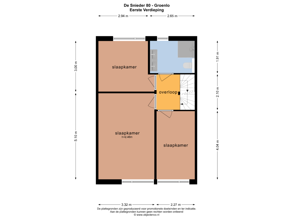 Bekijk plattegrond van EERSTE VERDIEPING van De Snieder 80