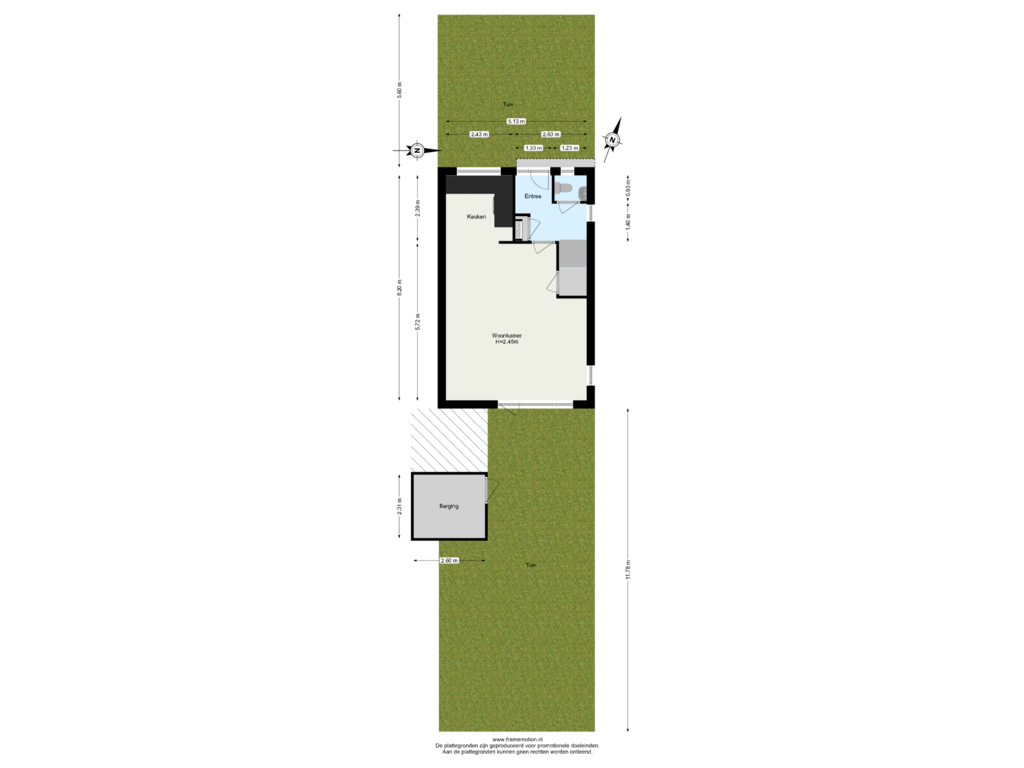 Bekijk plattegrond van Begane Grond tuin van Griegstraat 3