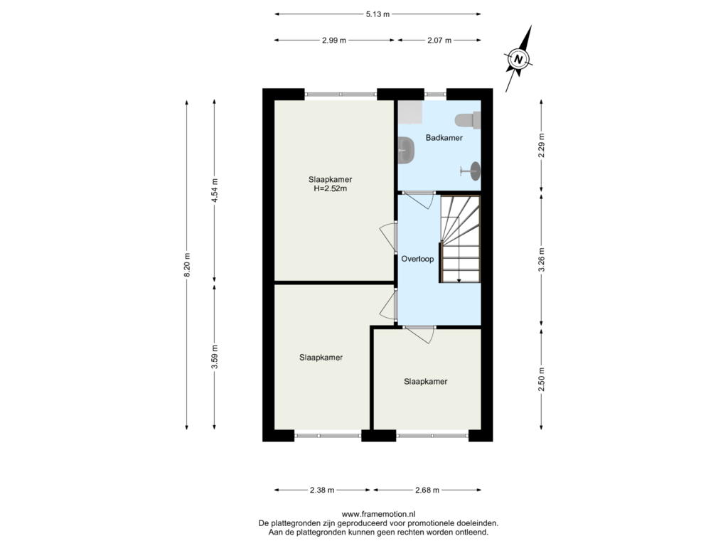 Bekijk plattegrond van Verdieping 1 van Griegstraat 3