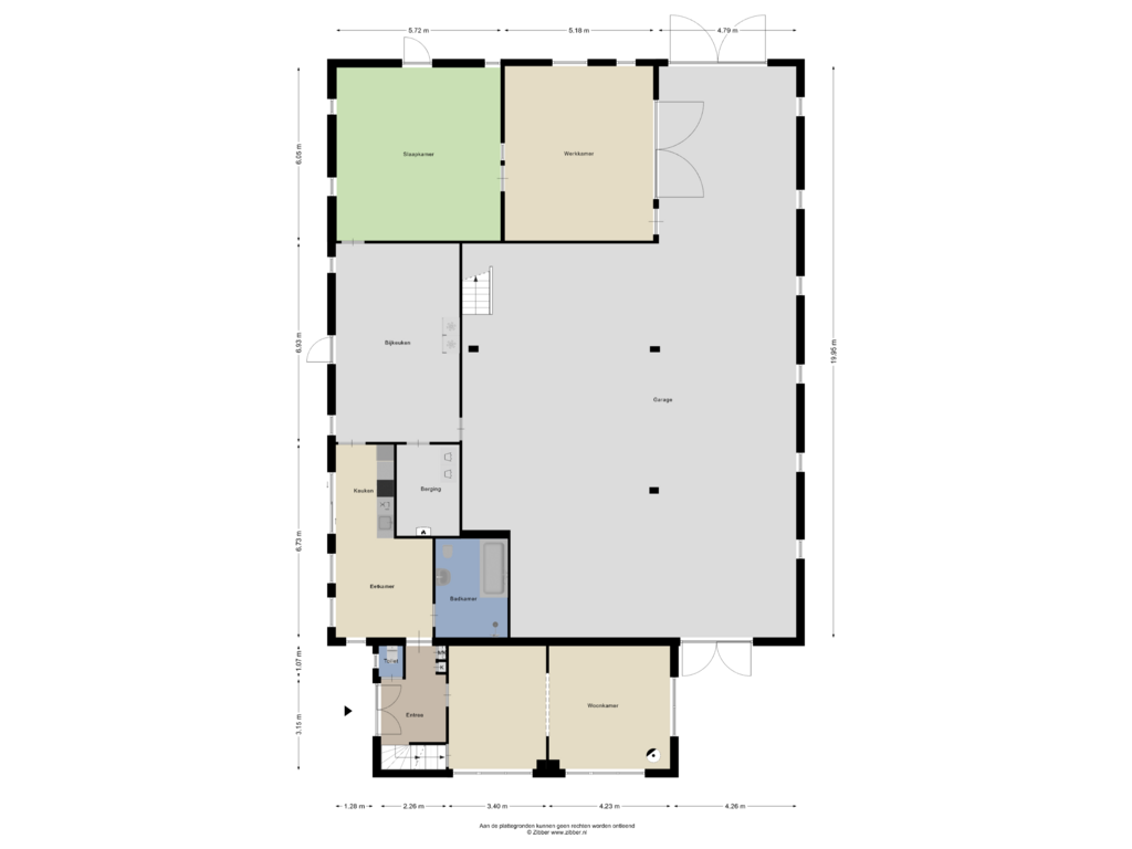 View floorplan of Begane Grond of Oosterdiep OZ 15