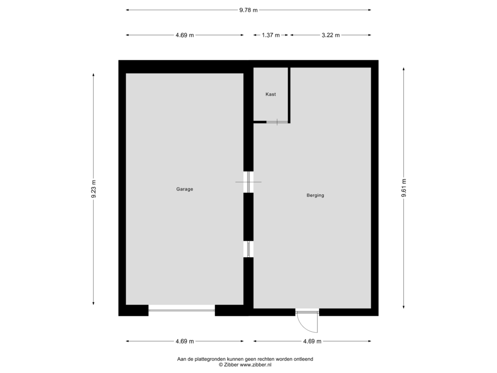 View floorplan of Garage of Oosterdiep OZ 15