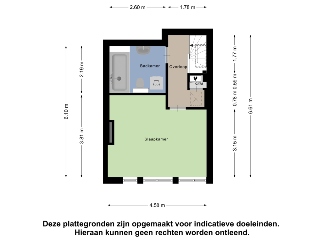 View floorplan of Vierde Verdieping of Prins Hendrikkade 85-A03