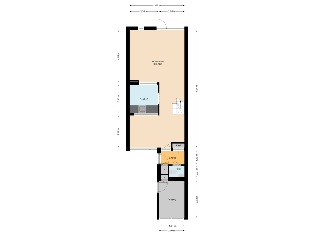 Bekijk plattegrond van Begane grond van Van Zuijlenstraat 71