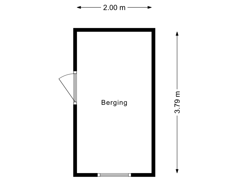 Bekijk plattegrond van Berging van Dammestraat 25