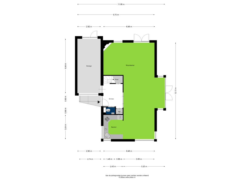 View floorplan of Begane Grond of Keetzijde 13