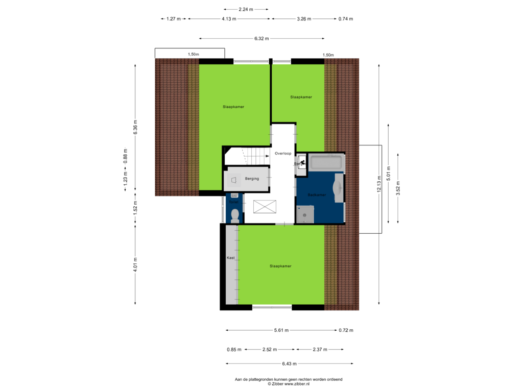 View floorplan of Eerste Verdieping of Keetzijde 13