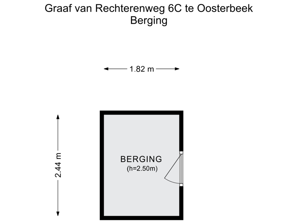 Bekijk plattegrond van Berging van Graaf van Rechterenweg 6-C