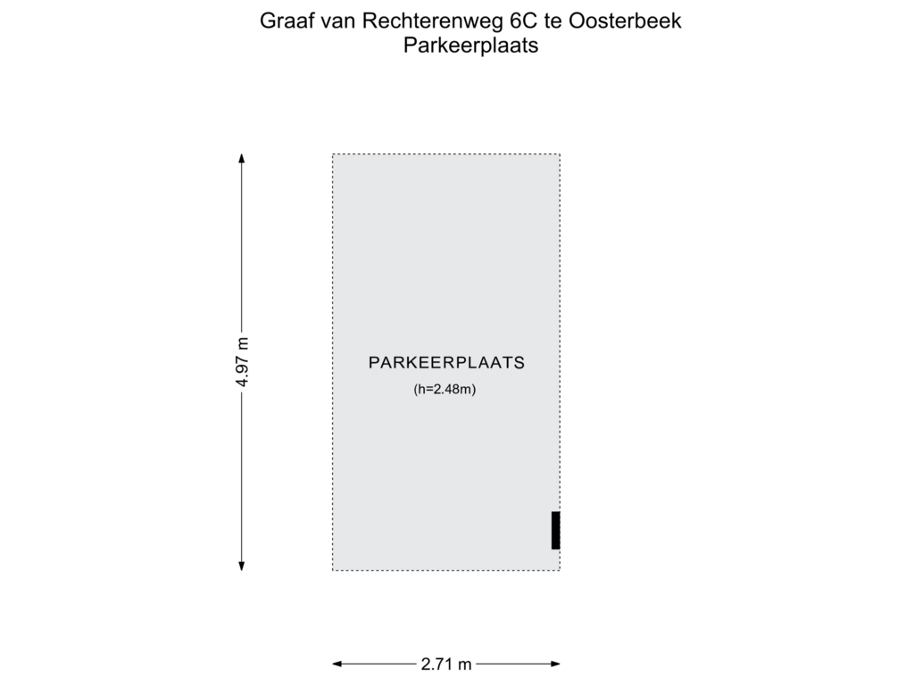 Bekijk plattegrond van Parkeerplaats van Graaf van Rechterenweg 6-C