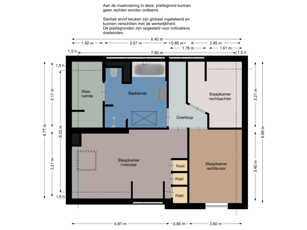 View floorplan of Eerste verdieping of Christiaan de Vrieslaan 13