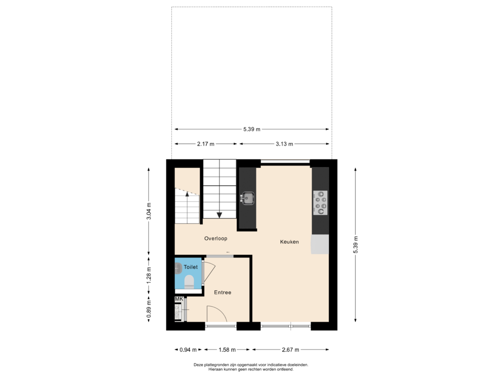 View floorplan of Eerste verdieping of Strausslaan 35