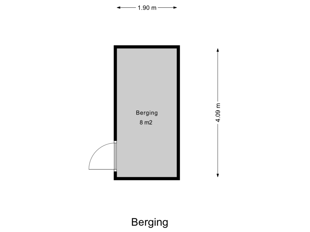 View floorplan of Berging of Korte Noodgodsstraat 11