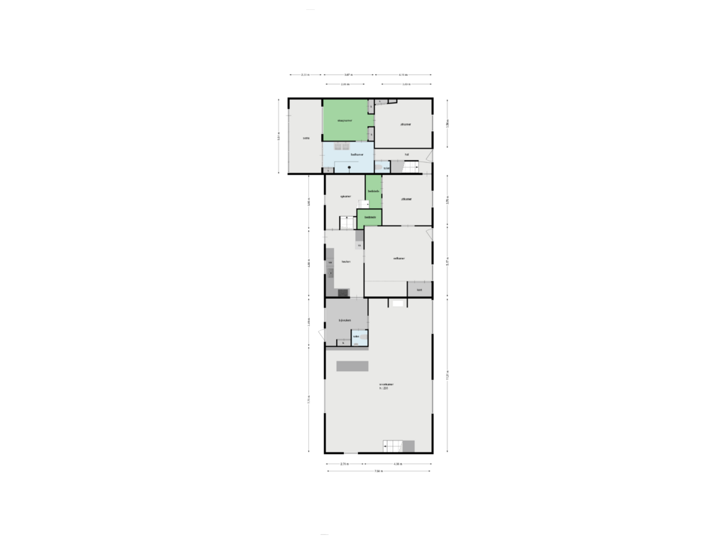 Bekijk plattegrond van begane grond van Legstraat 12