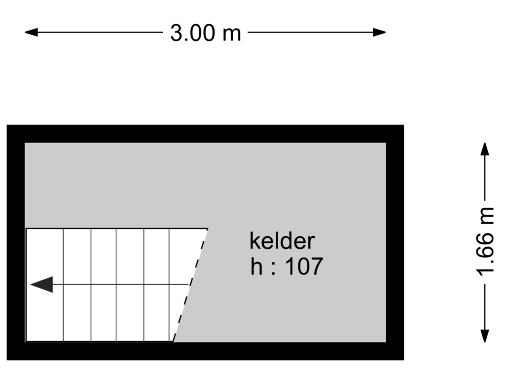 Bekijk plattegrond van kelder 2 van Legstraat 12