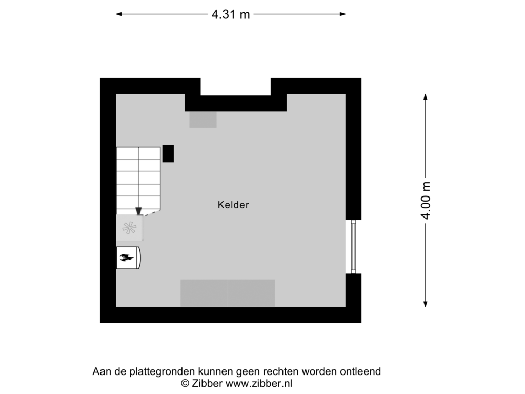 View floorplan of Kelder of Herenstraat 67