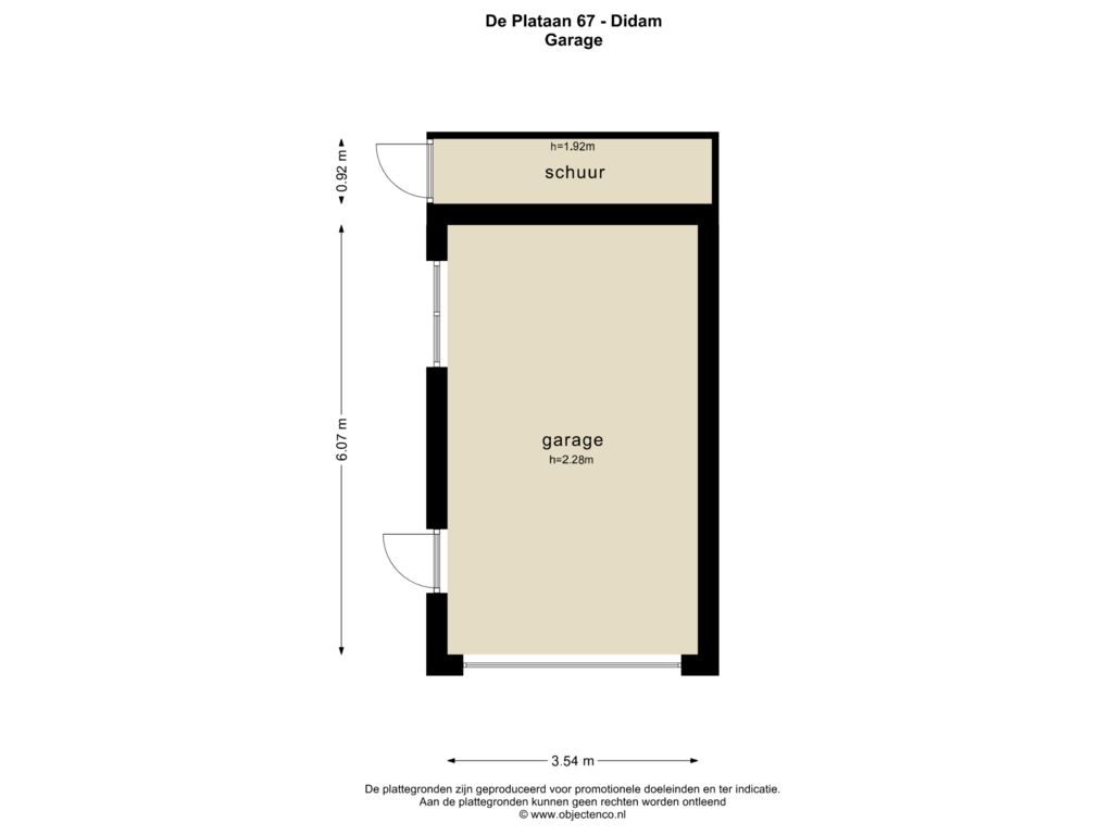 Bekijk plattegrond van GARAGE van de Plataan 67