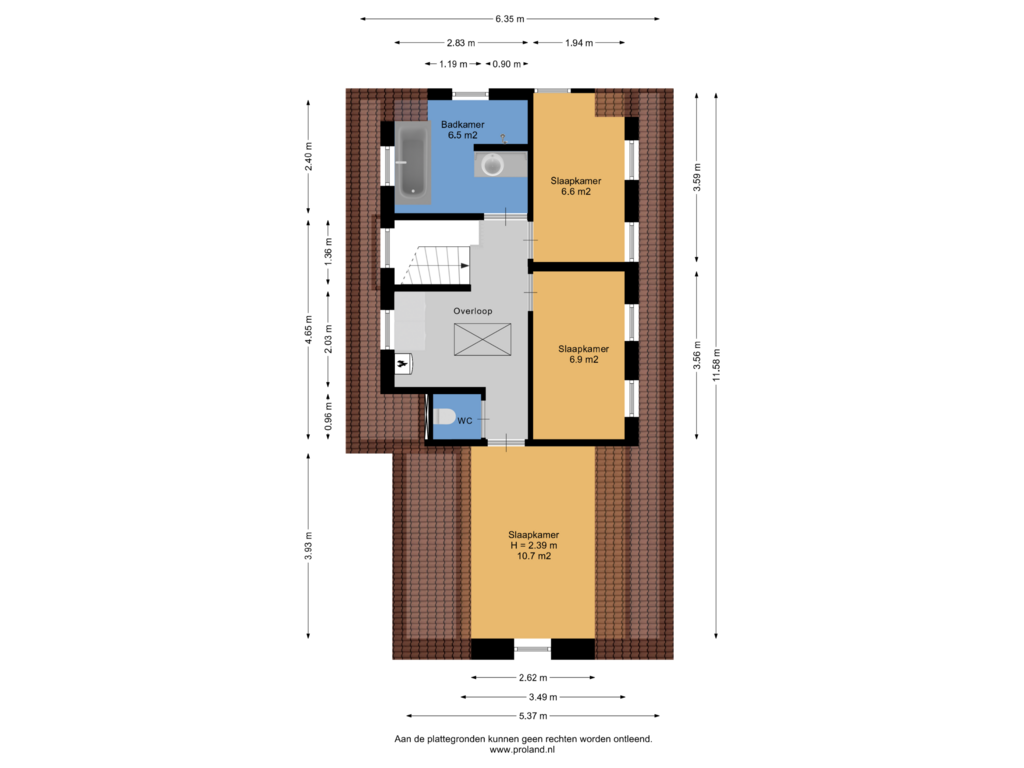 Bekijk plattegrond van 1e Verdieping van Van Akenwei 53