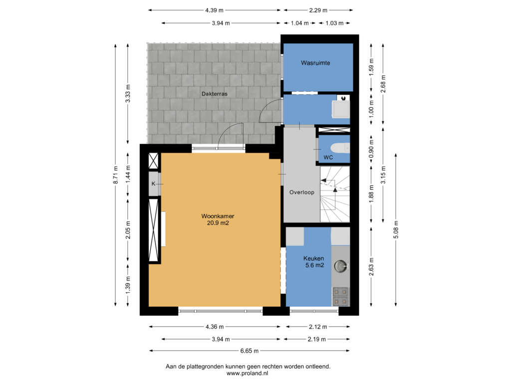 Bekijk plattegrond van 1e Verdieping van Frederik Hendrikstraat 18-I