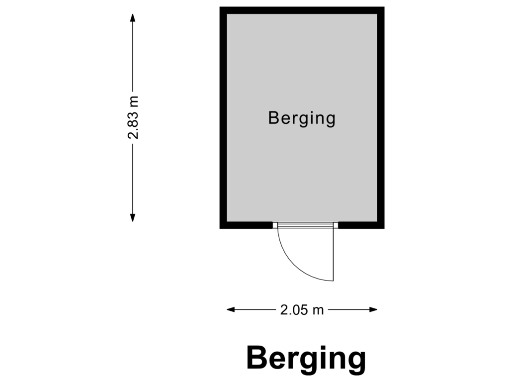 View floorplan of Berging of Loesbleik 122