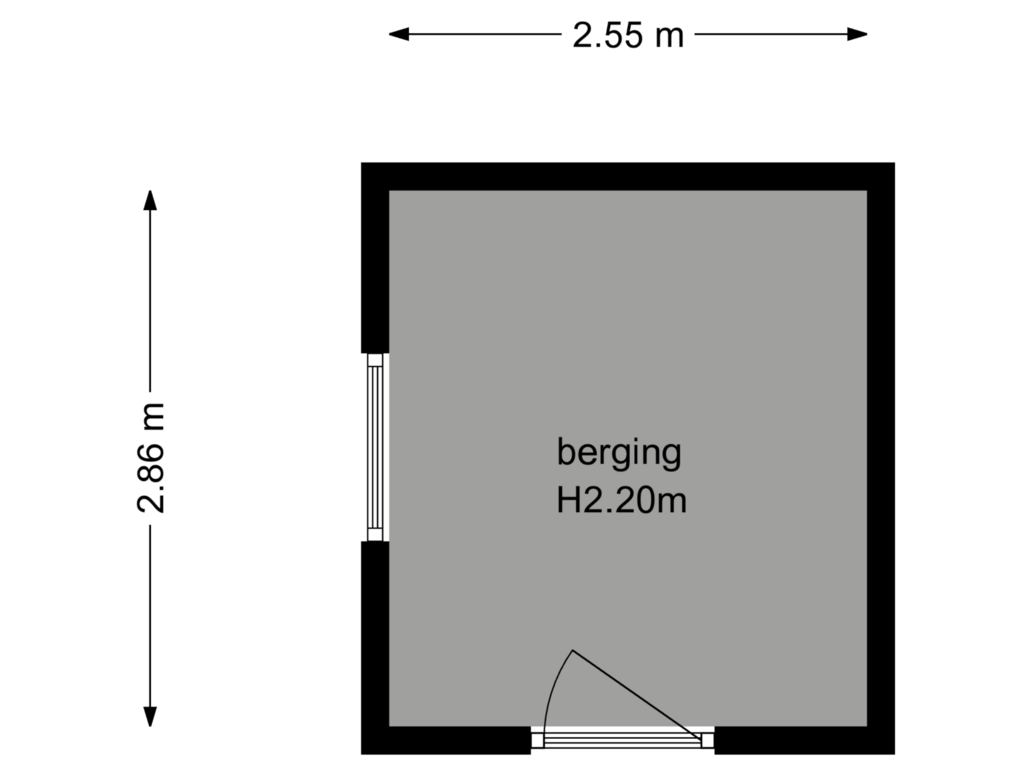 View floorplan of Berging of President Kennedylaan 191