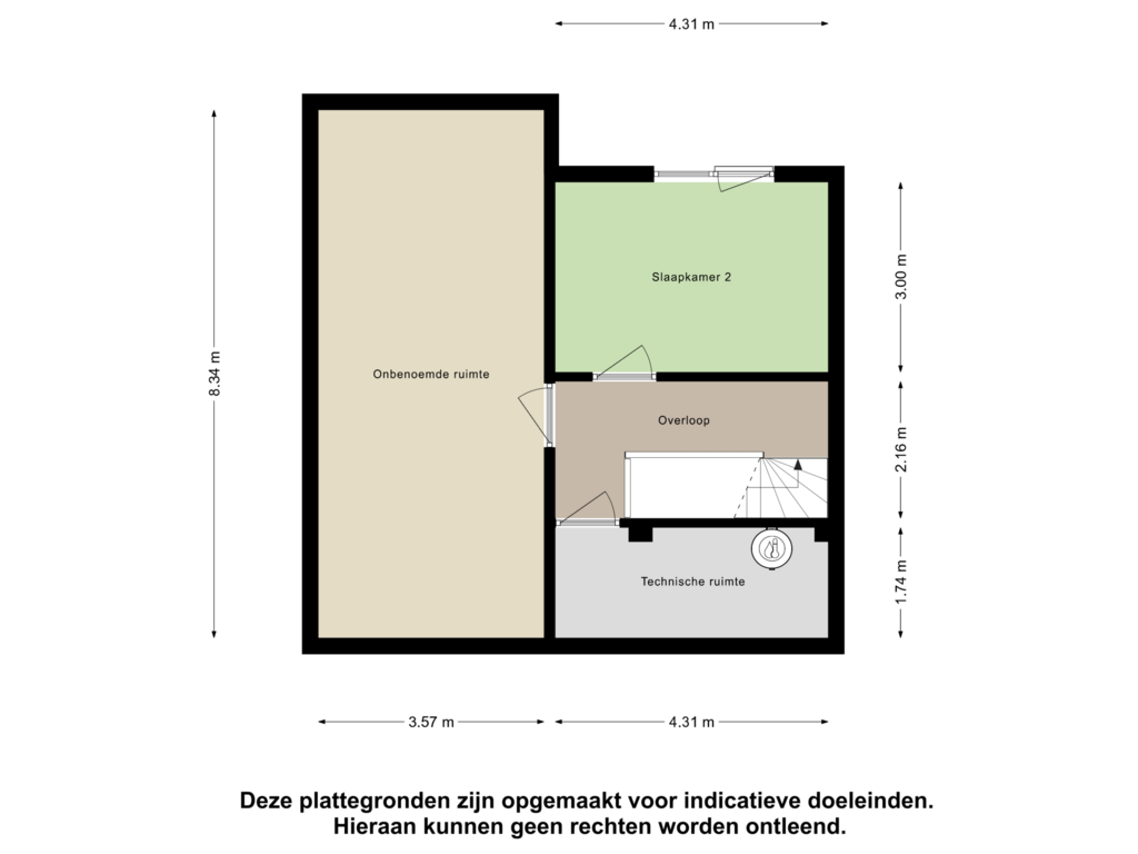 View floorplan of Eerste Verdieping of Korenbloem (Bouwnr. 7)