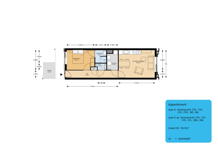 Bekijk foto 2 van Rozengracht 38 G (Bouwnr. 28)