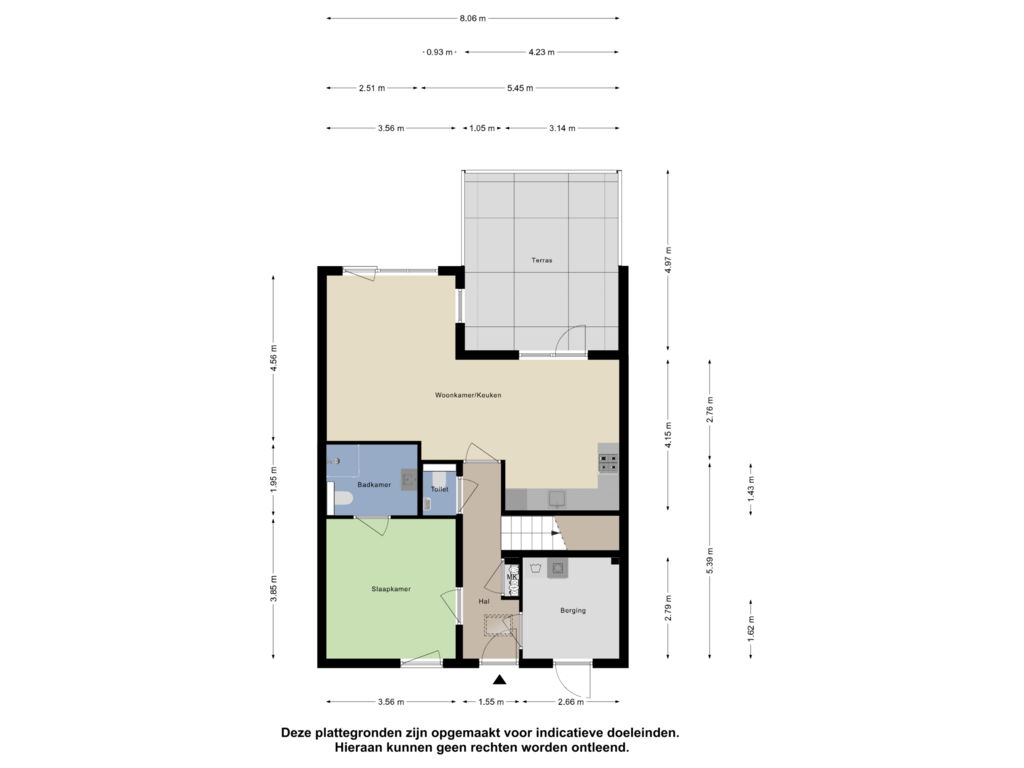 Bekijk plattegrond van Begane Grond van Korenbloem (Bouwnr. 6)