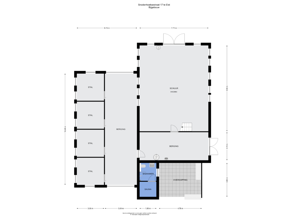 Bekijk plattegrond van Bijgebouw van Snodenhoeksestraat 17